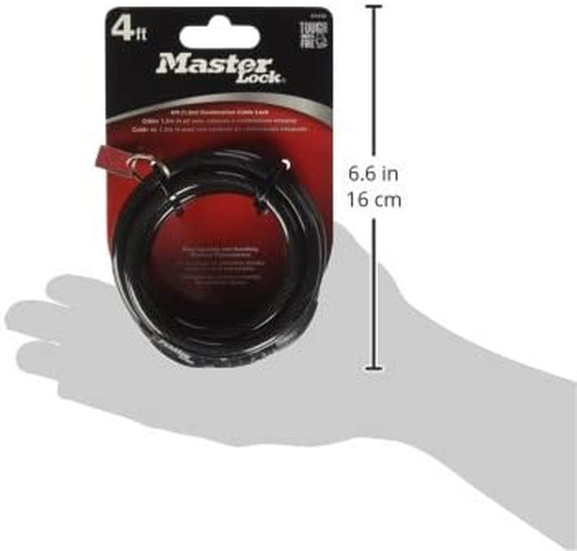 Bike Lock Cable with Combination Black, 8143D