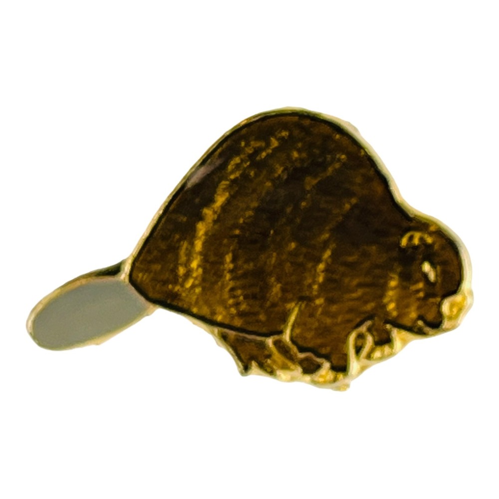 Vintage Beaver Lapel Hat Pin Gift