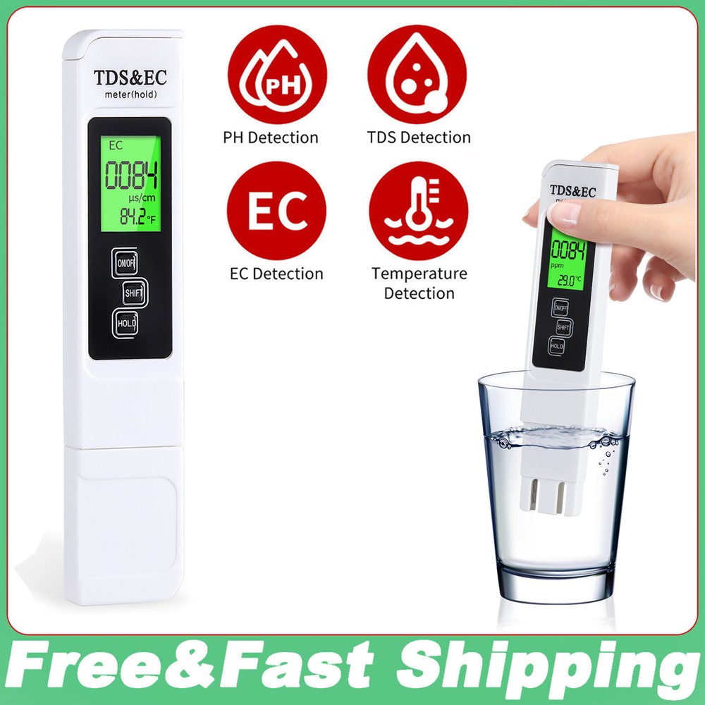 TDS Meter Digital Water Quality Tester Testing Kits for Drinking Water 0-9990ppm