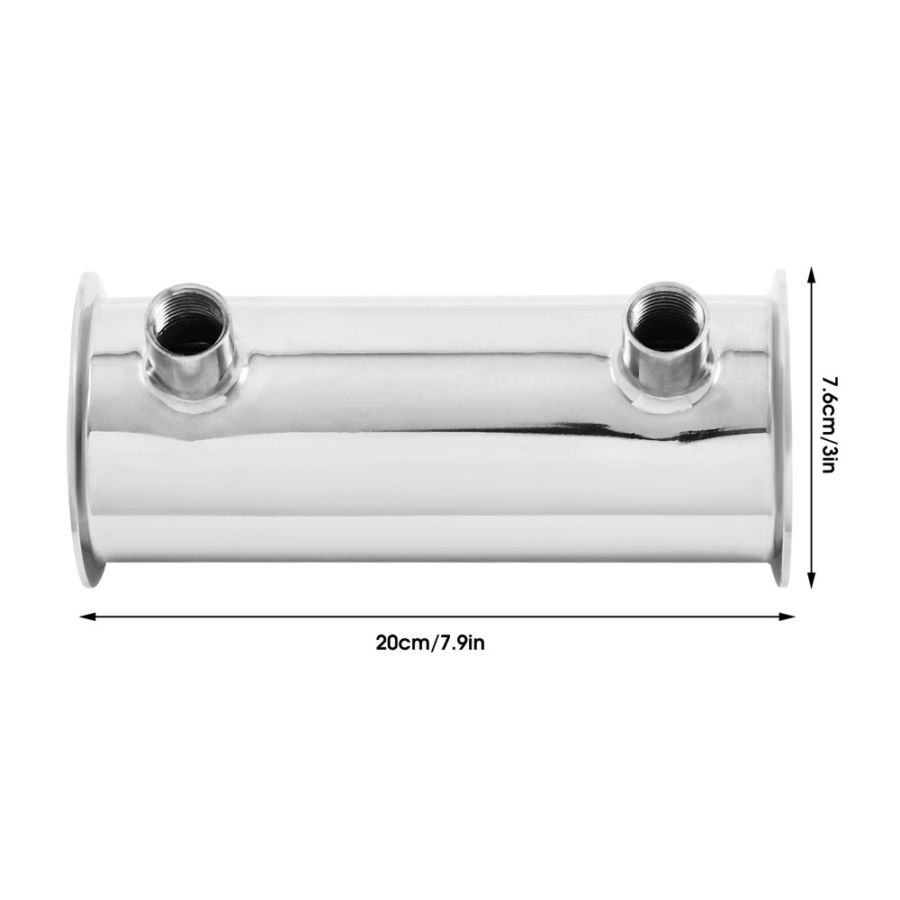 10-Hole 1/2" Female Thread Condenser Column Shape Condenser Stainless Steel