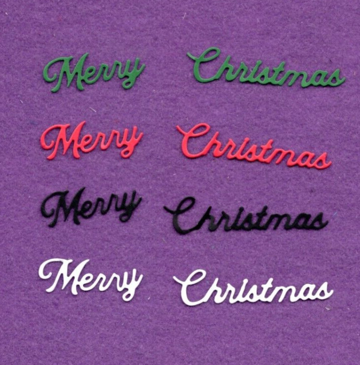 MERRY CHRISTMAS # 17 die cuts  scrapbook cards