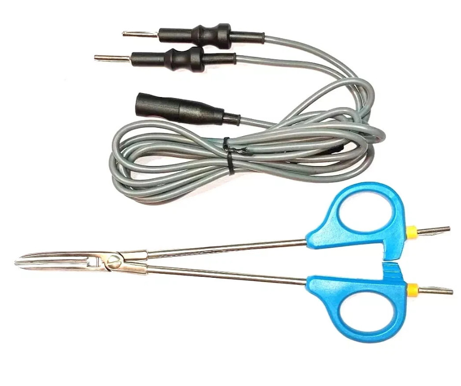 2pcs Laparoscopic Vessel Sealing Clamp with Cable Surgical SS Tools CE Approved