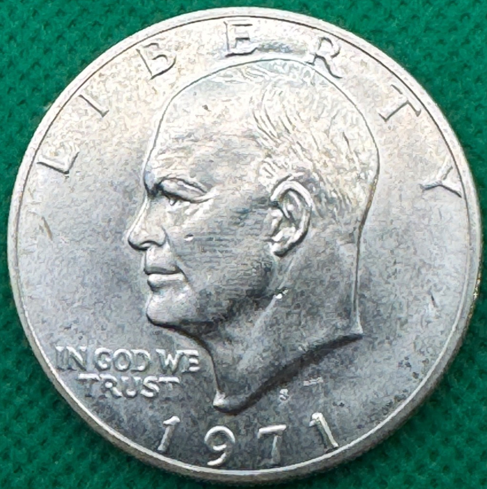 1971-S BU SILVER EISENHOWER DOLLAR 40% Silver(127f)