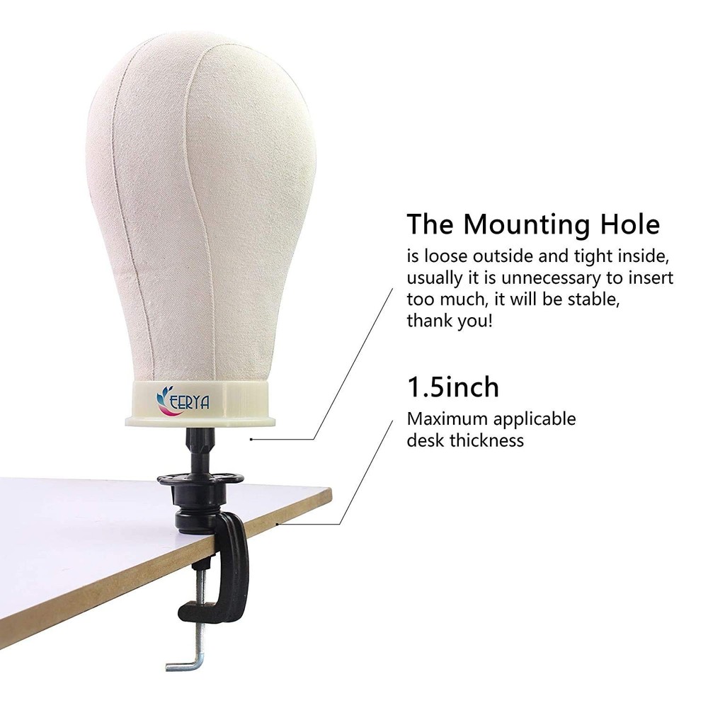 23.5" Wig Head Stand Set - Mannequin Display Styling