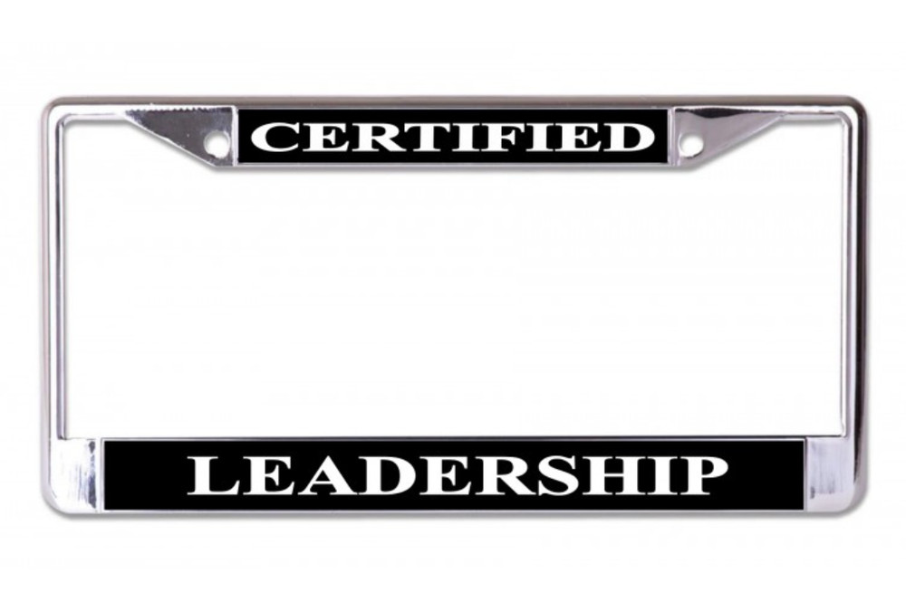 CERTIFIED LEADERSHIP USA MADE CHROME LICENSE PLATE FRAME