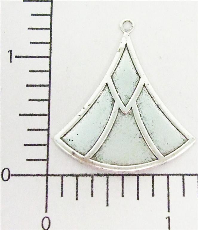 22614          2 Pc Matte Silver Oxidzed Victorian Dangle Jewelry Finding