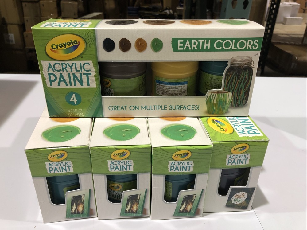 Crayola Acrylic Paint Earth Colors - 4 Pack