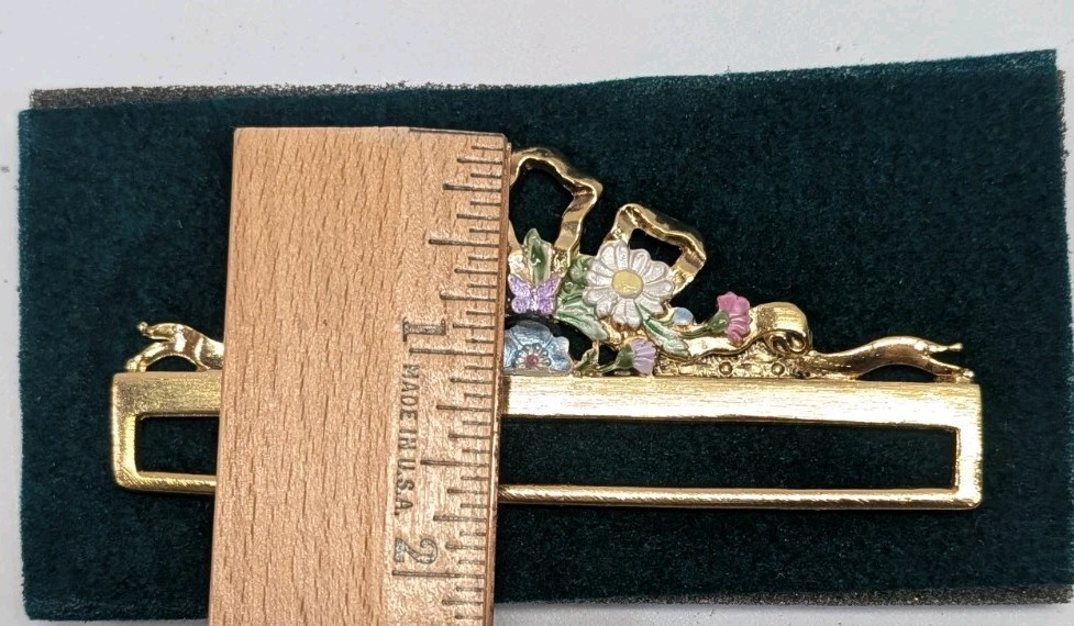 Rare Just Nan PullWare BellPull Hardware Floral Ribbon New in the Box