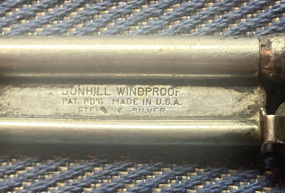 DUNHILL WINDPROOF STERLING ANTIQUE LIGHTER WWII 1940's