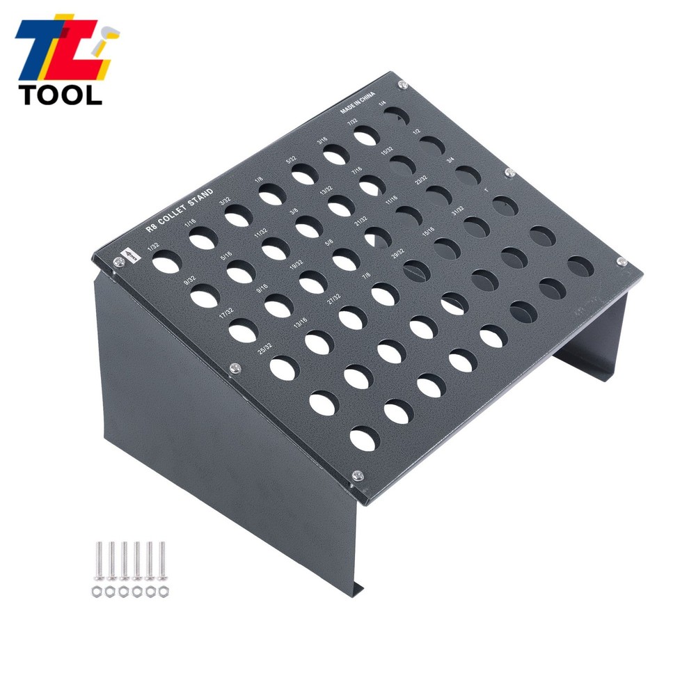 Maximize Tool Storage: 48 Hole R8 Collet Rack for 0.98" Diameter
