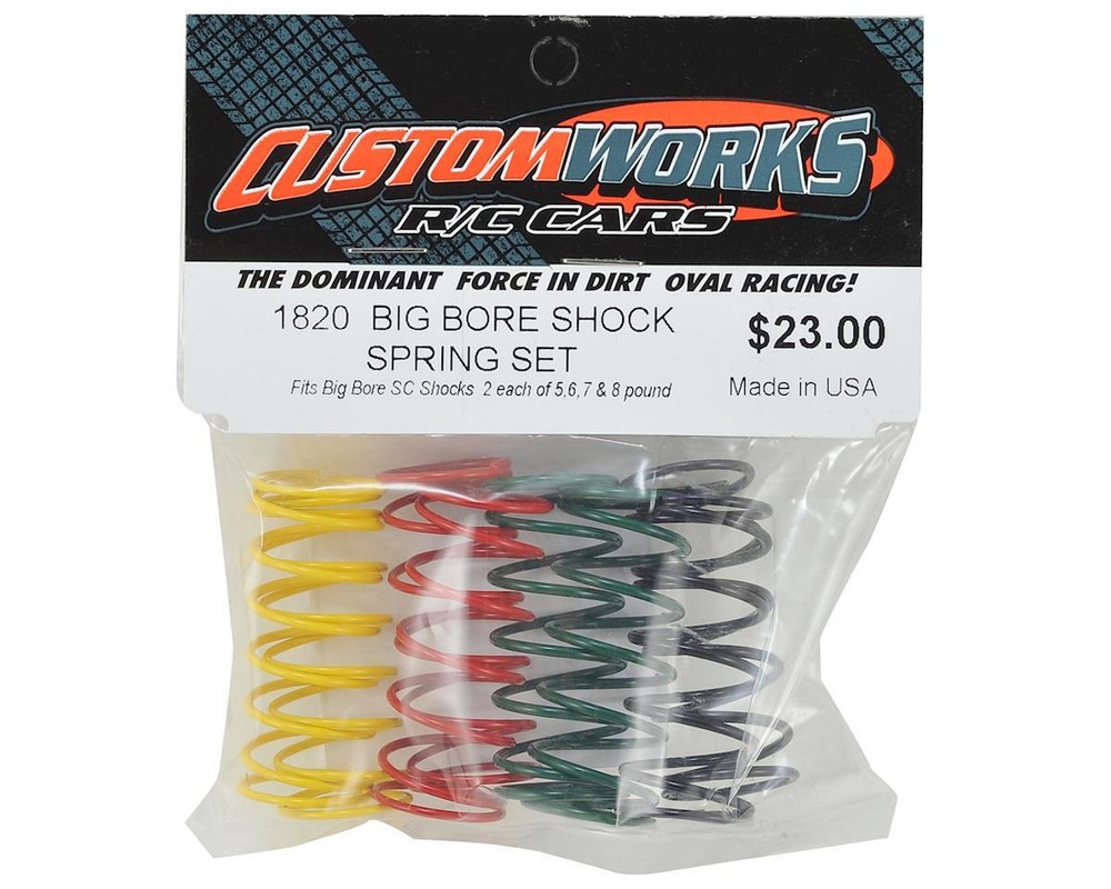 Custom Works Short Course Big Bore Shock Spring Set (4) [1820]