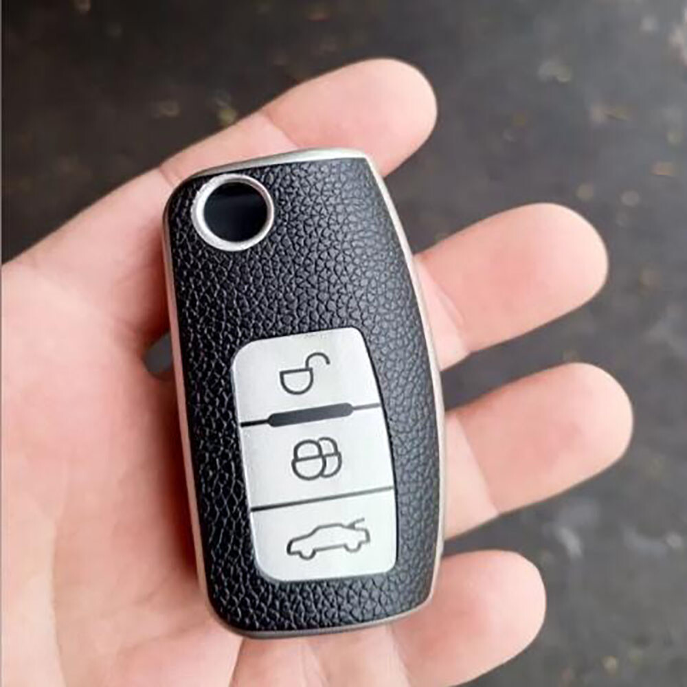 Vehicle Accessories Remote Key Case Shell for Ford Focus 2 C-Max Silver Texture