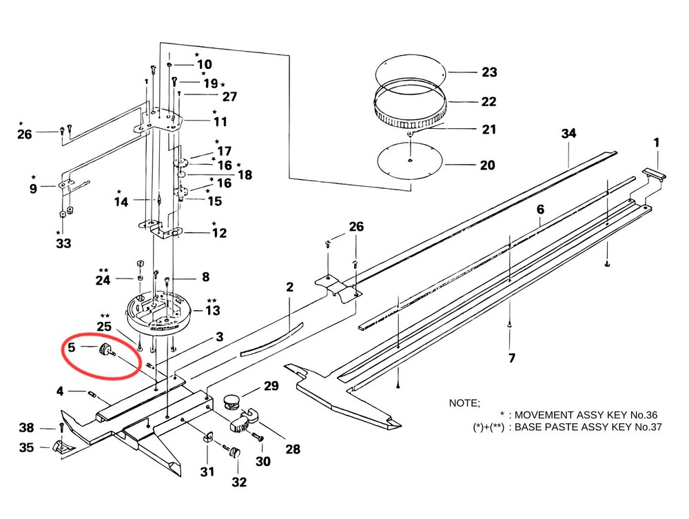 Mitutoyo 135398 CLAMP SLIDER Replacement