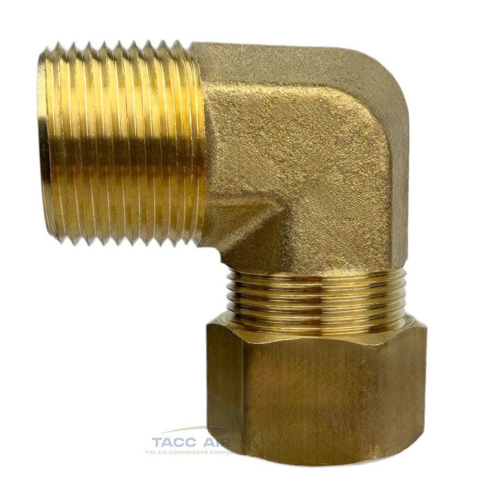 5 PC 3/4" Compression x 3/4" MNPT 90 Degree Brass Compression Elbow Pipe Fitting