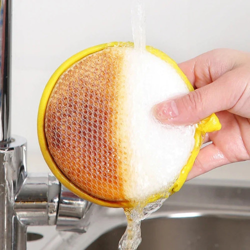 Double-Sided Scouring Pads Dish Pan Washing Sponge Kitchen Cleaning Tool