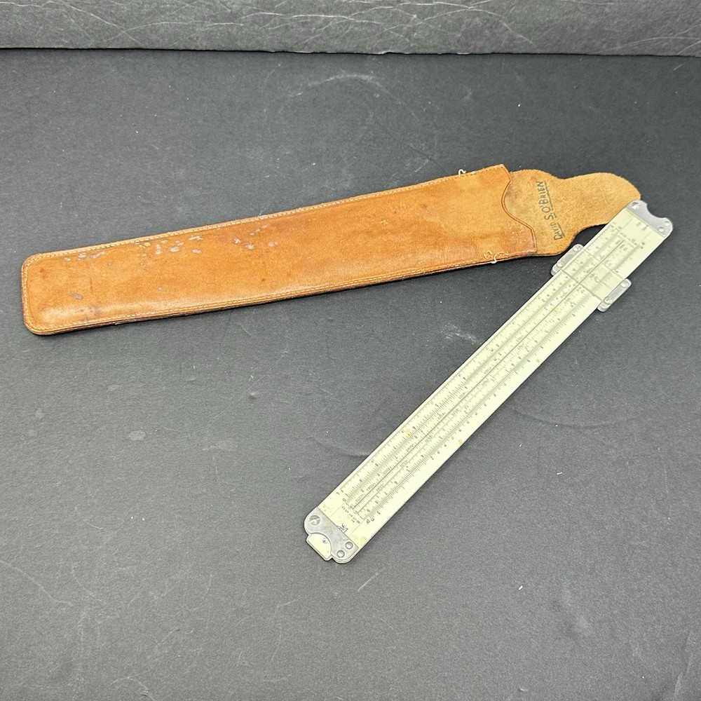 Pickett Slide Rule Log Duplex Decitrig Leather Case