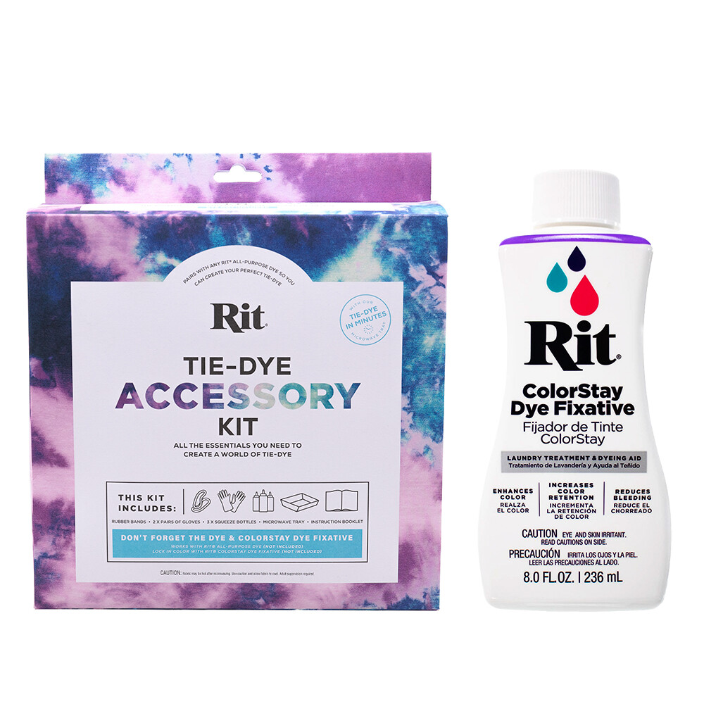 Rit Tie Dye Kit | ColorStay Dye Fixative Bundle | Fun Activity | All Age Groups
