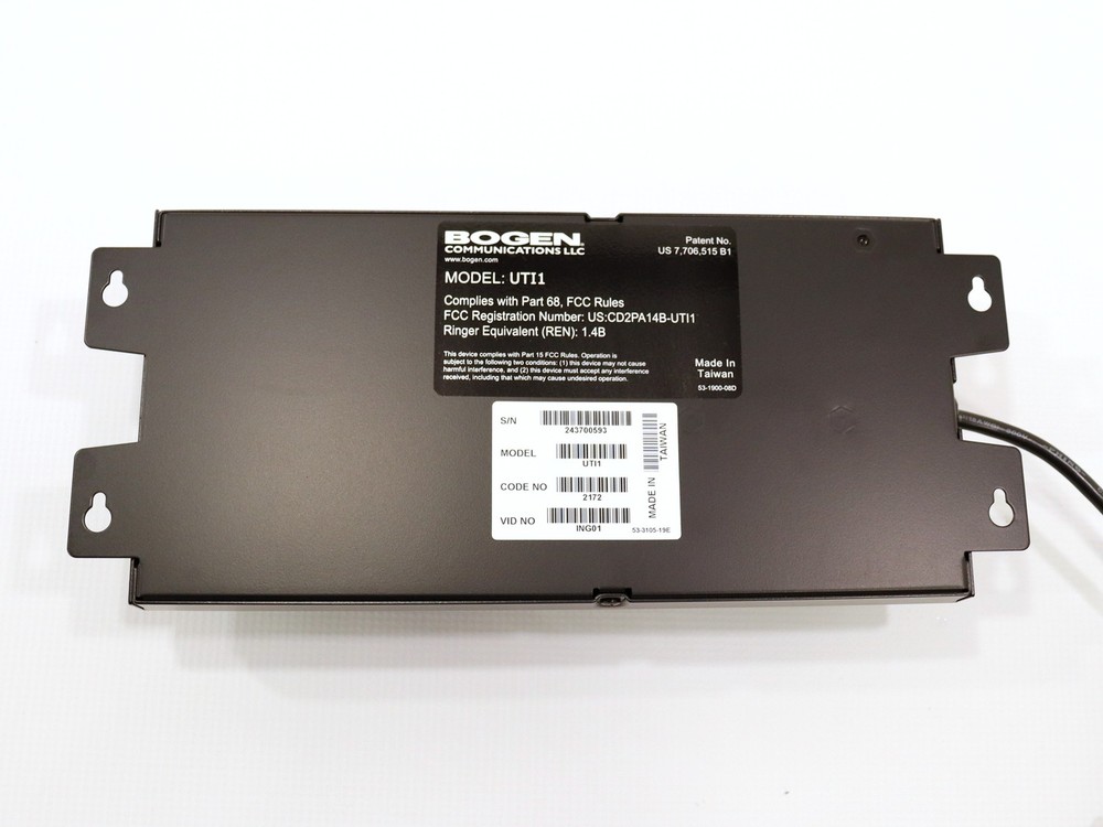 Bogen Universal Telephone Interface UTI1 Interface System