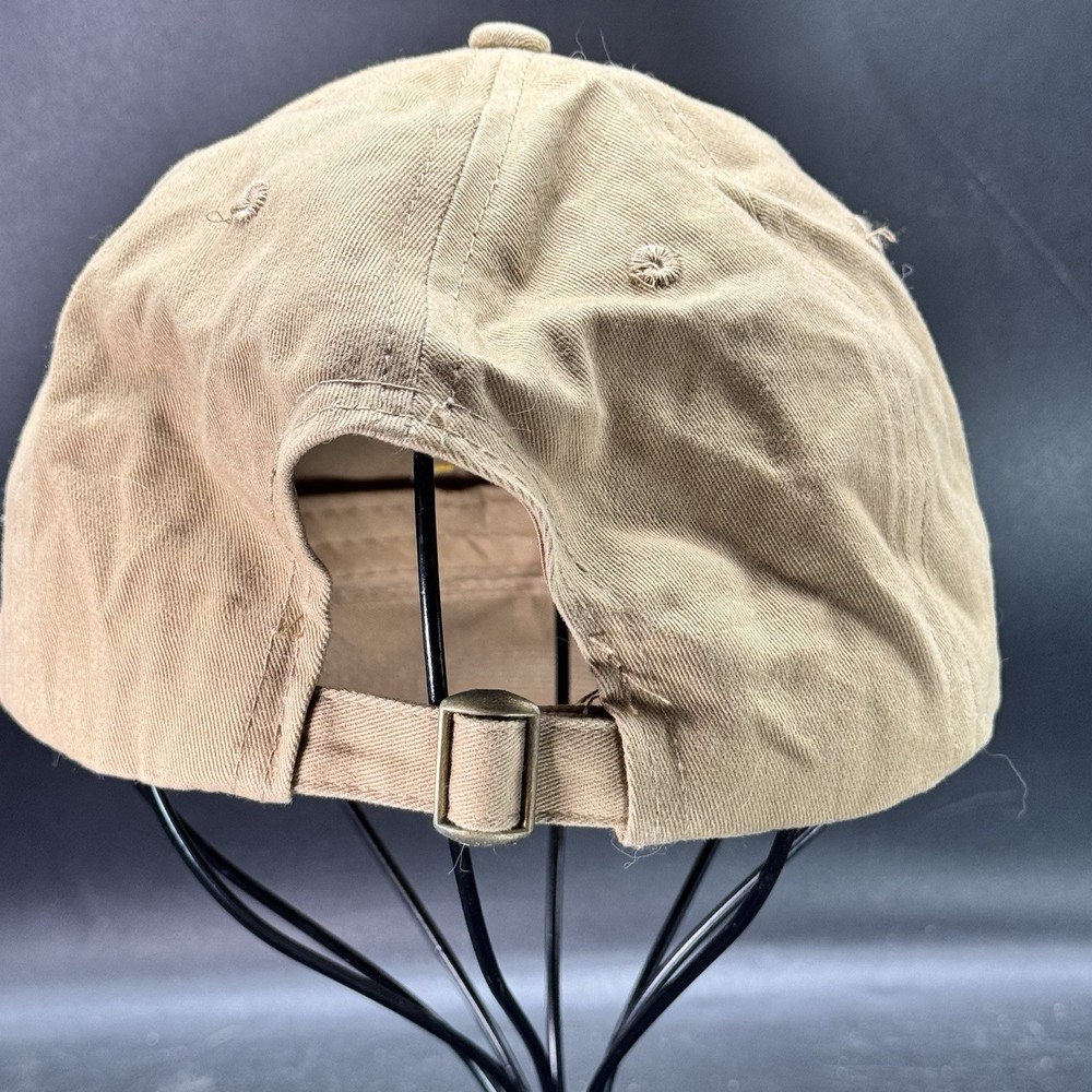 Cabelas Club Baseball Hat StrapBack Adjustable Embroidered Tan Yellow Script