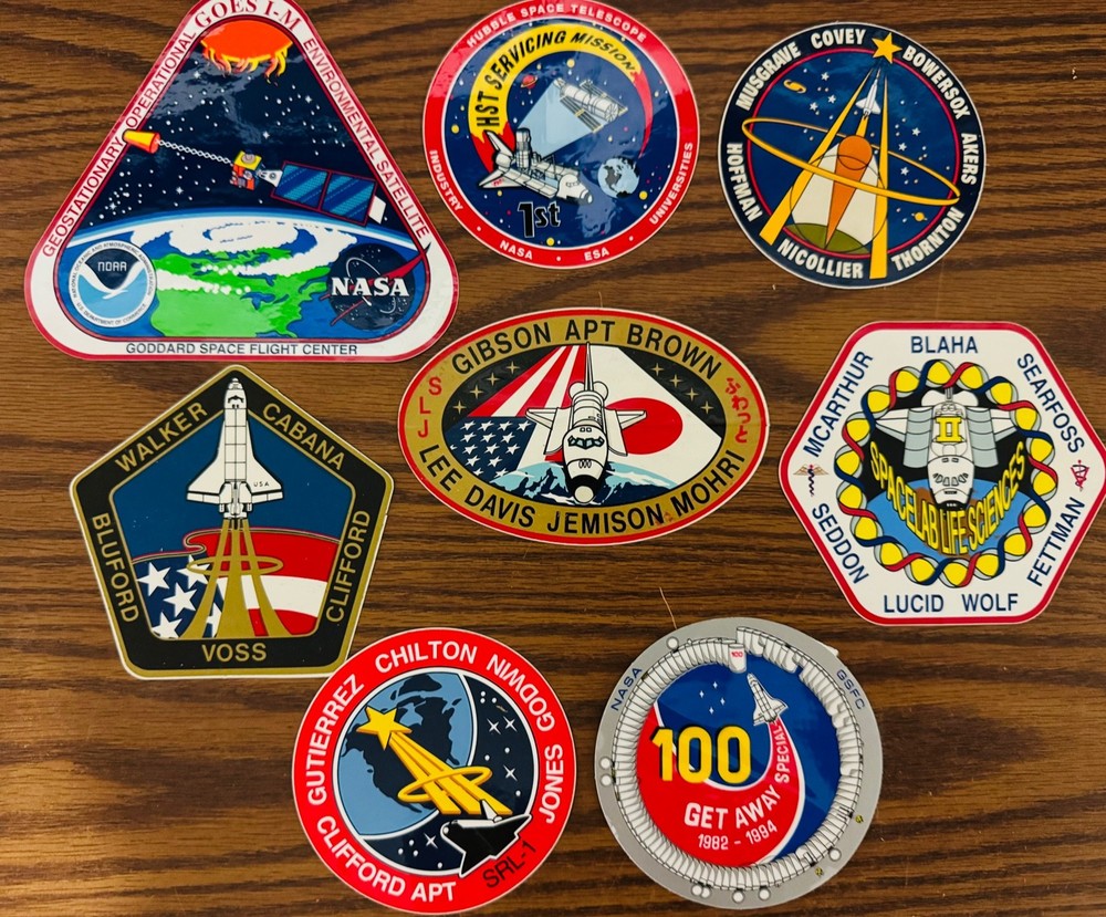 NASA 8 sticker  lot Space Program Shuttle