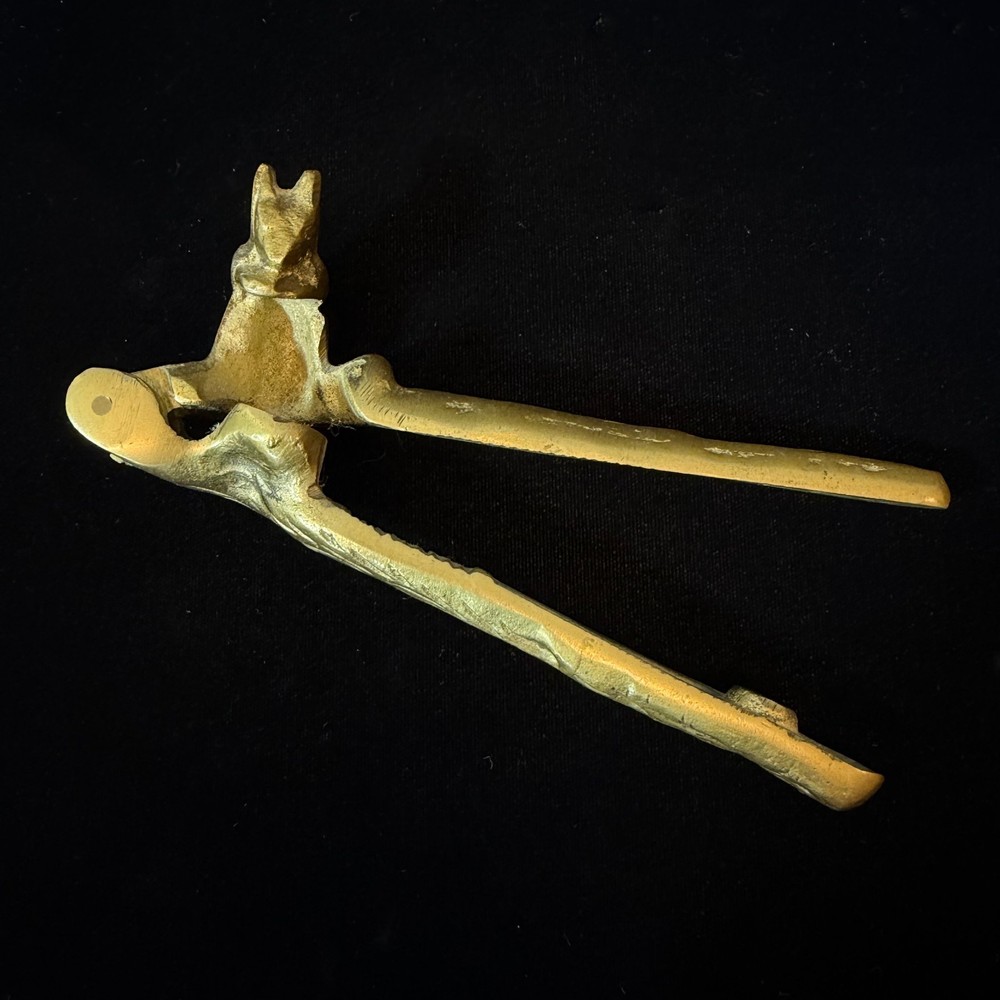 Vintage Sand Casted Metal Squirrel Nutcracker