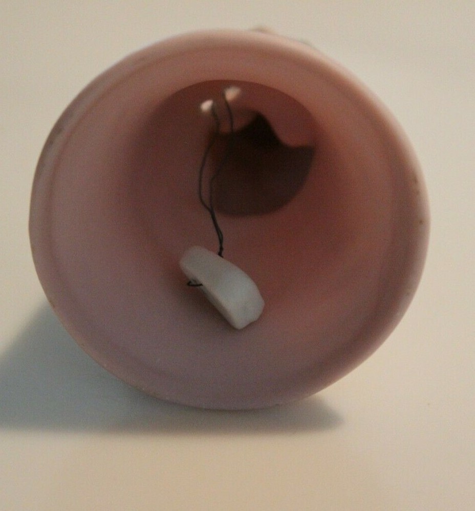 Vintage Mouse Figural Dinner Bell Bisque 3 1/2" Tall