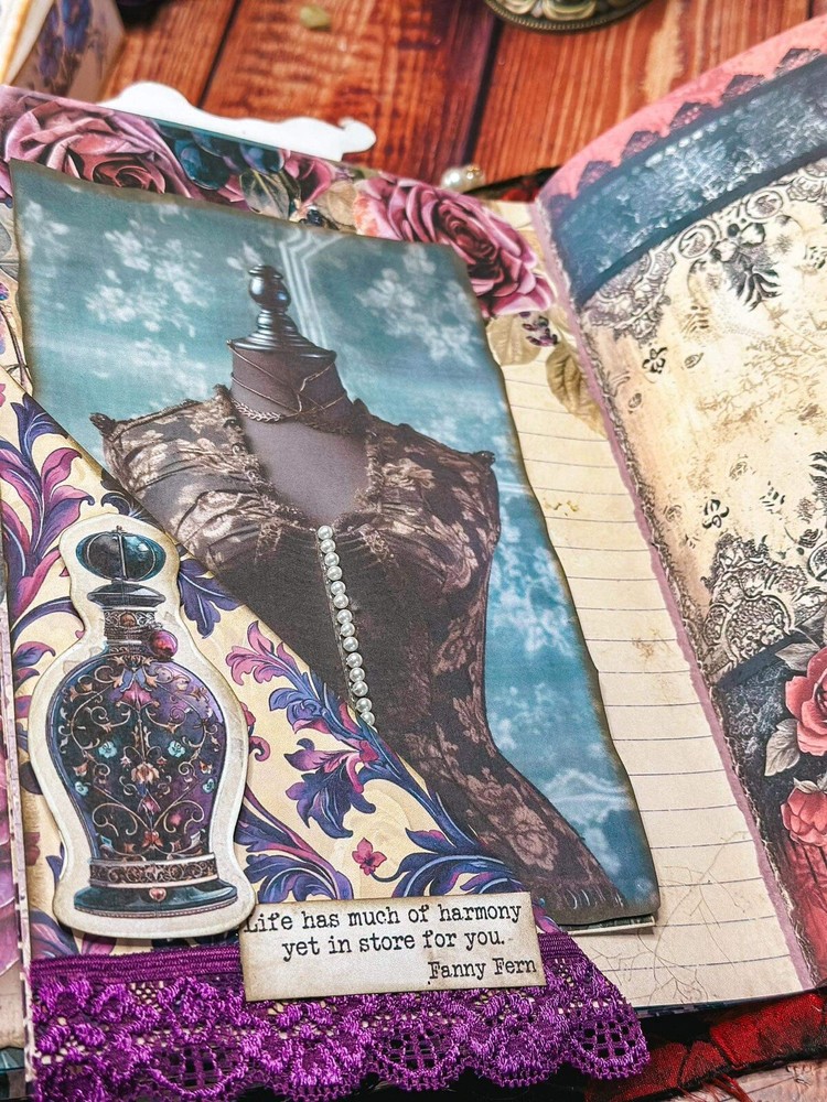 Handmade Gorgeous Junk Journal Boudoir theme