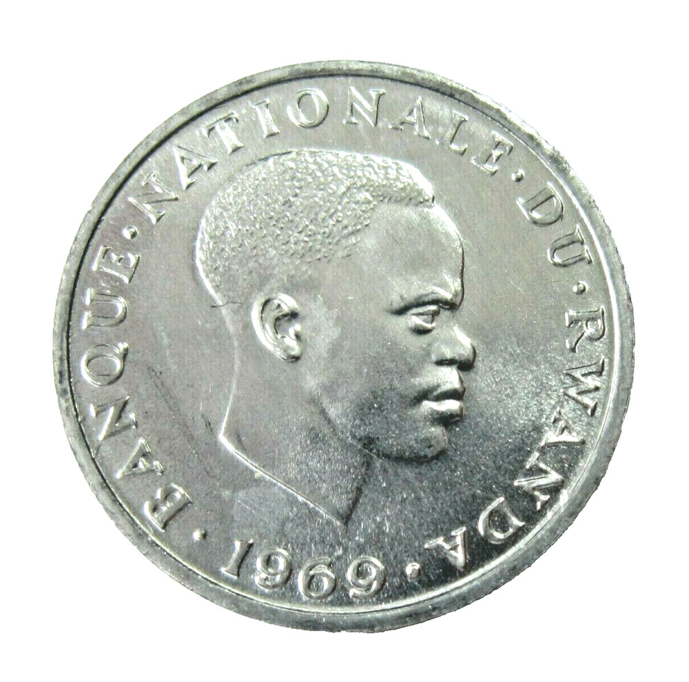 RWANDA. 1 FRANC, 1969. UNCIRCULATED.