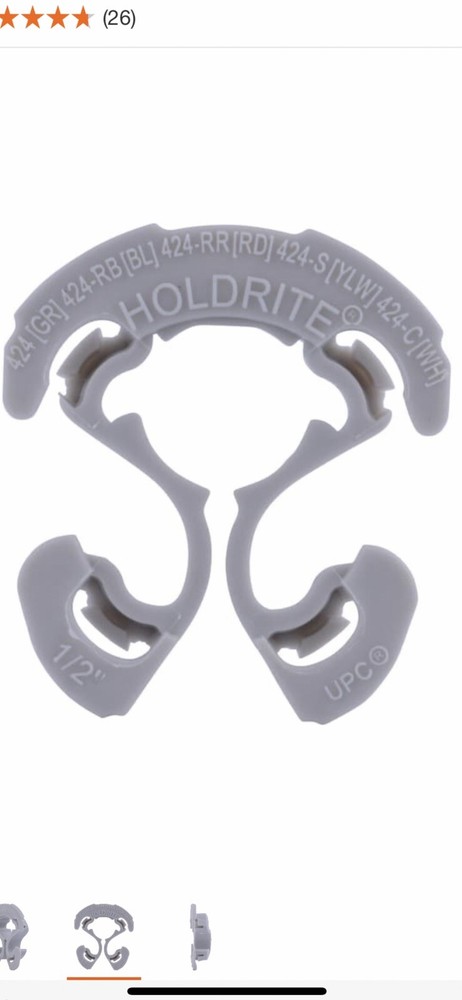 New HoldRite 1/2” Metal Thru-Stud Isolator (25 pack) #424J25
