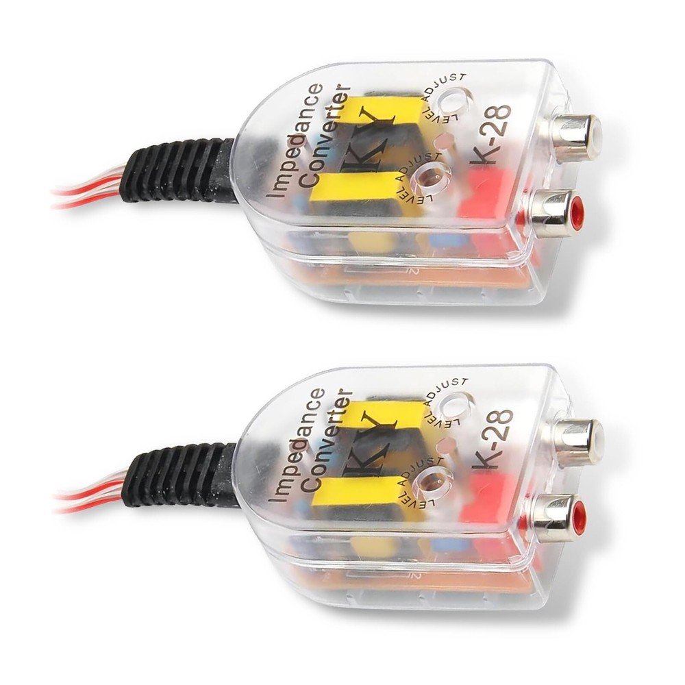2 PCS Car RCA Line High Frequency to Low Frequency Output Adapter, Subwoofer ...
