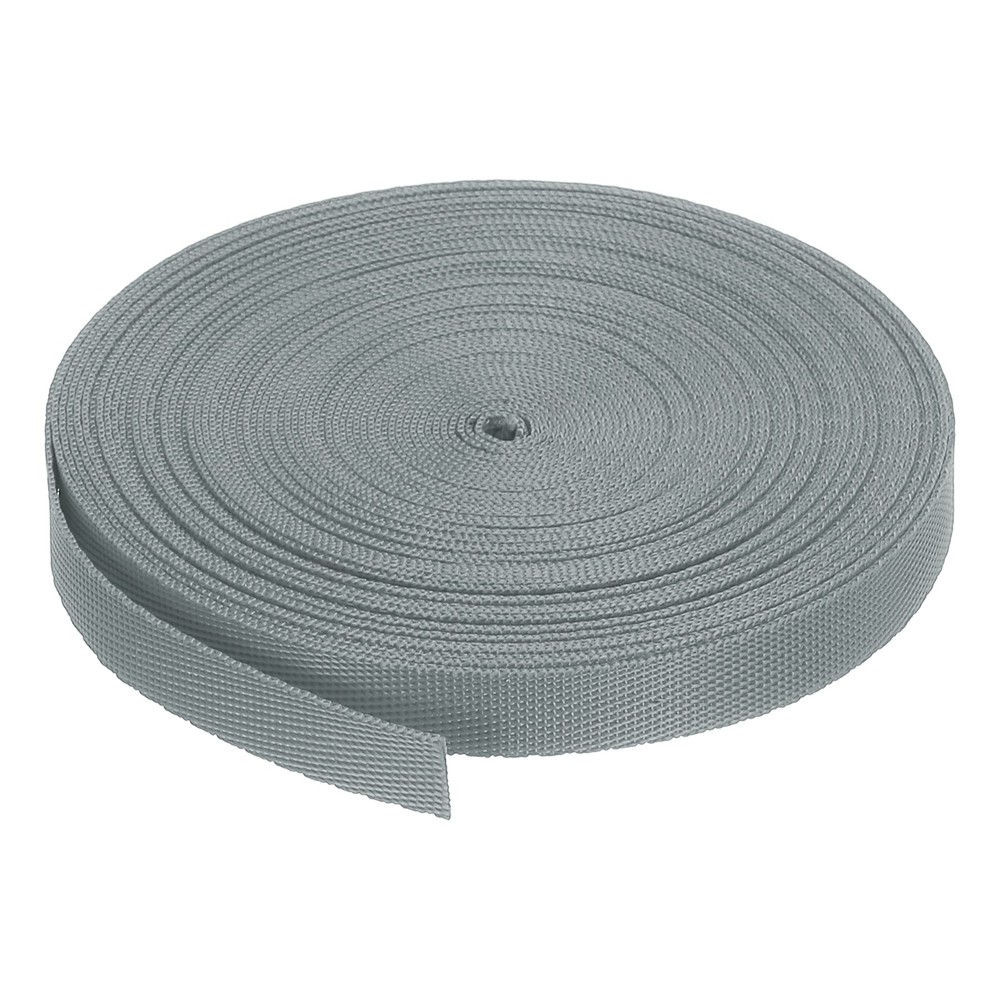 Flat Nylon Webbing Strap 3/8 Inch 10 Yards Iron Gray for Backpack