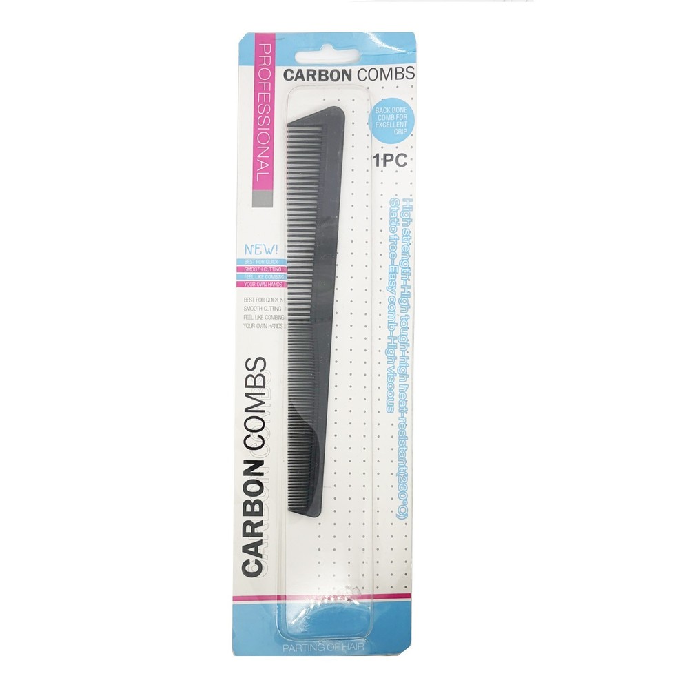 Carbon Barber Comb 7"