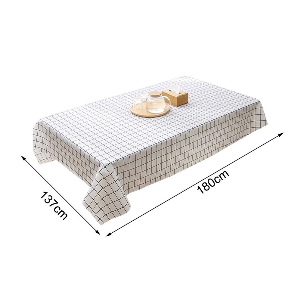 Checkered Tablecloth Set Classic Style Table Decor Dining Setup For Home Decor