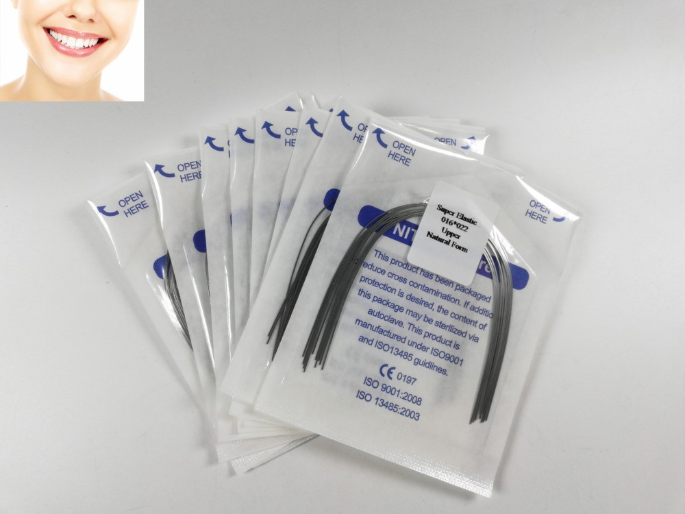 10Pack Dental Orthodontic Arch Super Elastic Wires Rectangular Natural 16*22 U/L