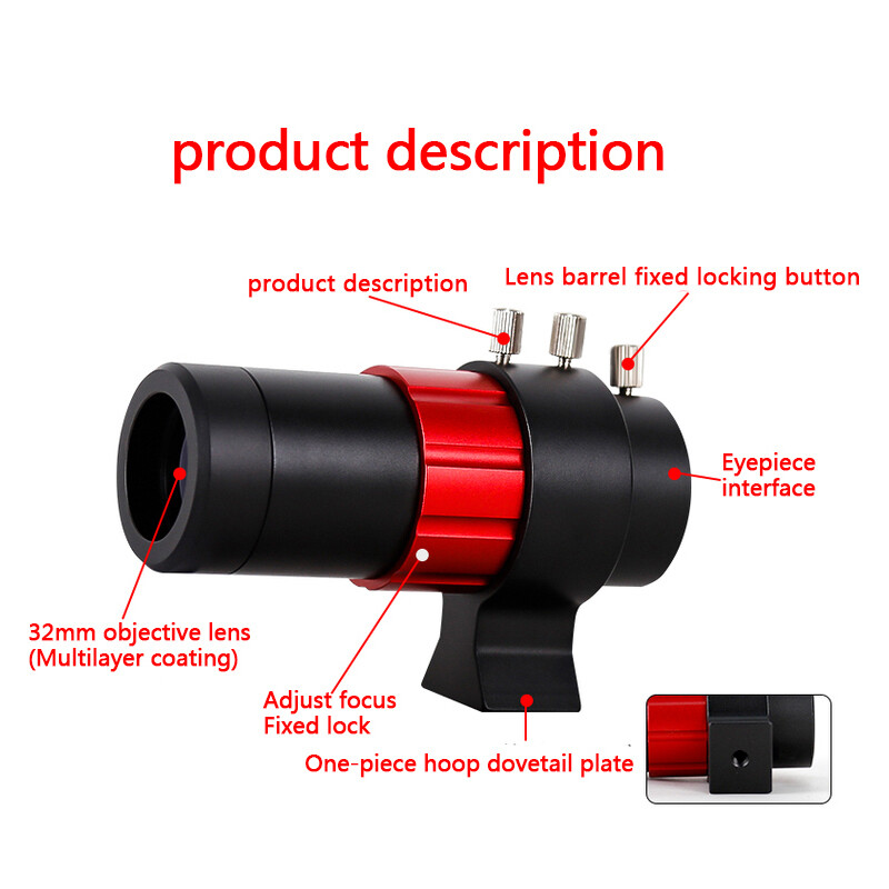 Camera 32mm for ZWO QHY SG4 STI DMK Multi-function Guide Star Mirror Telescope
