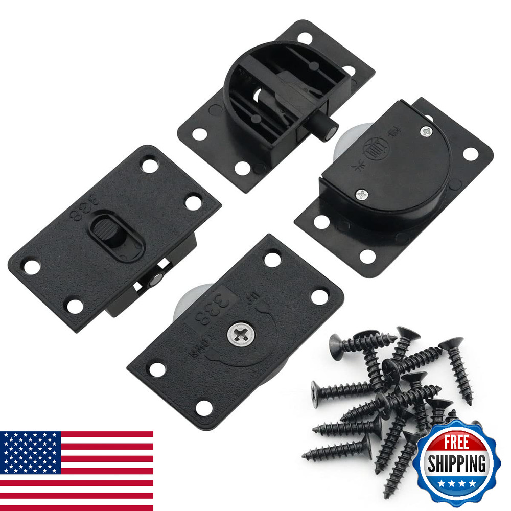 ITROLLE 2Sets Black Sliding Cabinet Hardware Component Home Wardrobe Sliding Doo