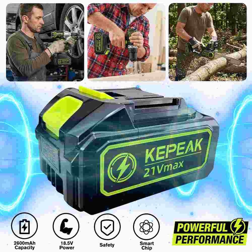 KEPEAK Universal Lithium-ion Battery, High Capacity Replacement & Backup Battery