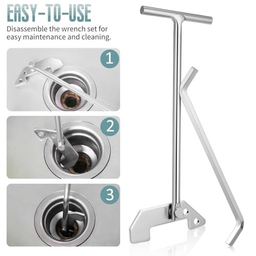 Garbage Disposal Wrench Set - Kitchen Sink Tool for Jam Removal & Unclogging