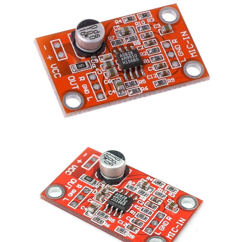 3 PCS AD828 Stereo Dynamic Microphone Preamplifier Board Pickup Module DC