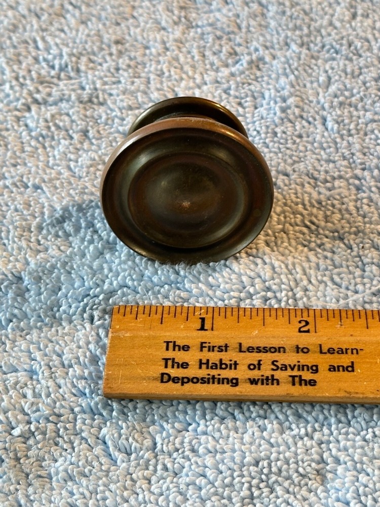 Heavy Duty Solid Brass 1 3/4" Round Drawer Pull Knob Cabinet Hardware Vintage