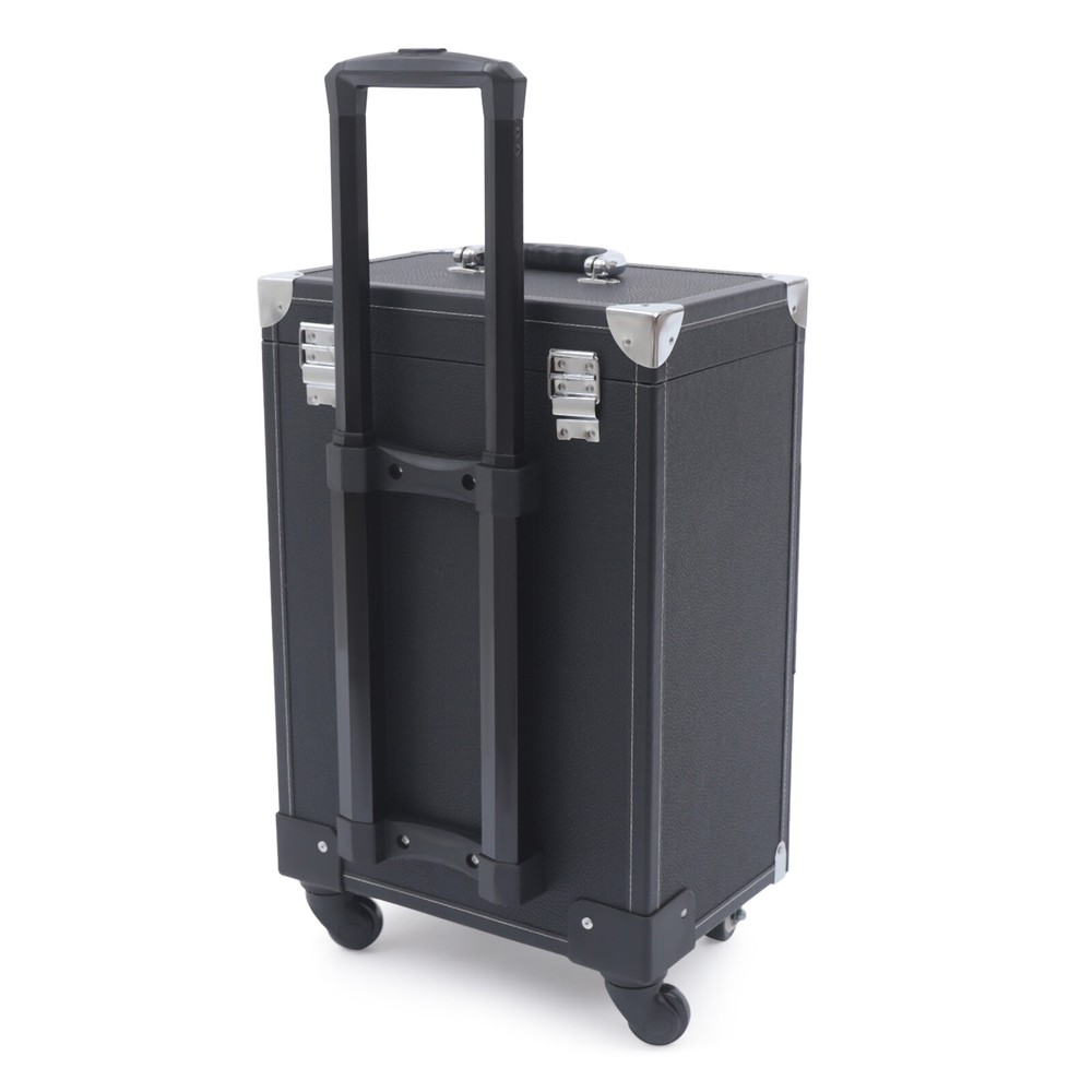 3-Tier Rolling Makeup Train Case Nail Polish Storage Box Organizer Cosmetics BOX