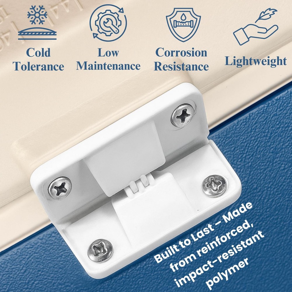 Cooler Hinges Replacement for Coleman Xtreme – 4 Pack, Unpainted/Transparent