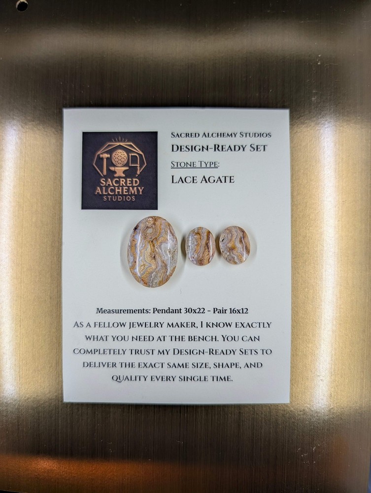 Oval Shape - Lace Agate - Design-Ready Set