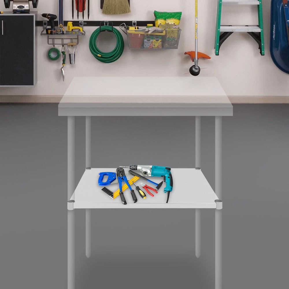 Under Shelf Stainless Steel Table Adjustable Lower Shelf Worktable Under Shelf