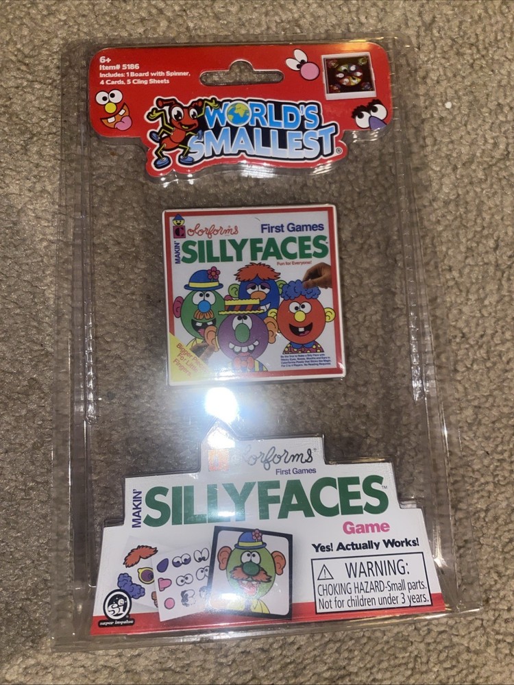 World’s Smallest Colorforms Silly Faces, NEW