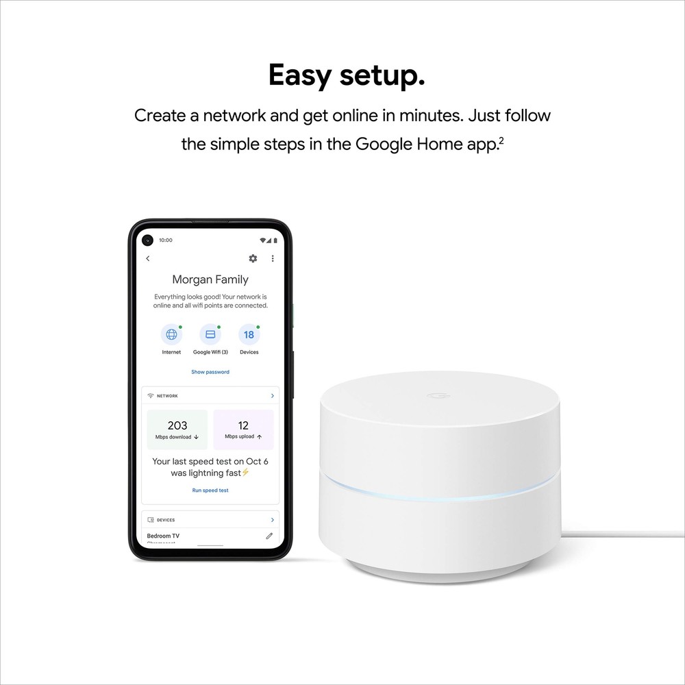 Google - Whole Home Wi-Fi System - 1-Pack