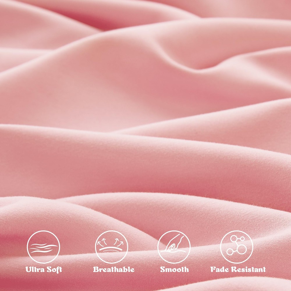 3 Piece Toddler Sheet Set Microfiber, Includes a Flat Sheet, a Fitted Sheet a...