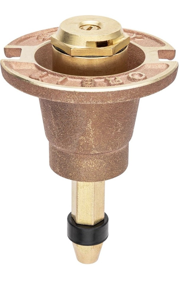 Orbit 54072 Brass Pop-Up Flush Head Sprinkler with Quarter Pattern Spray Nozzle