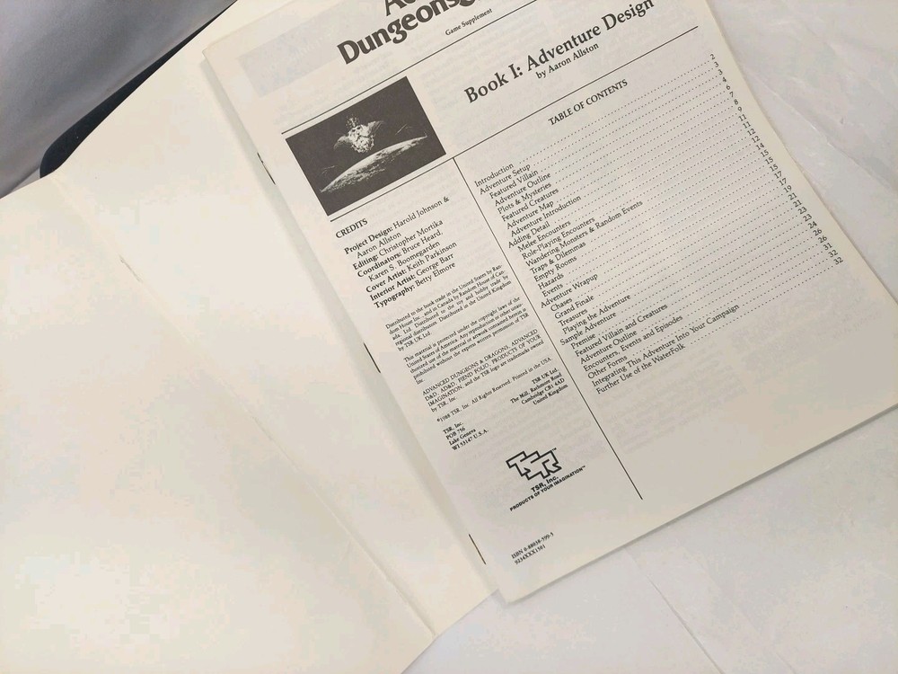 Dungeon Master's Design Kit - Advanced Dungeons & Dragons AD&D TSR 9234