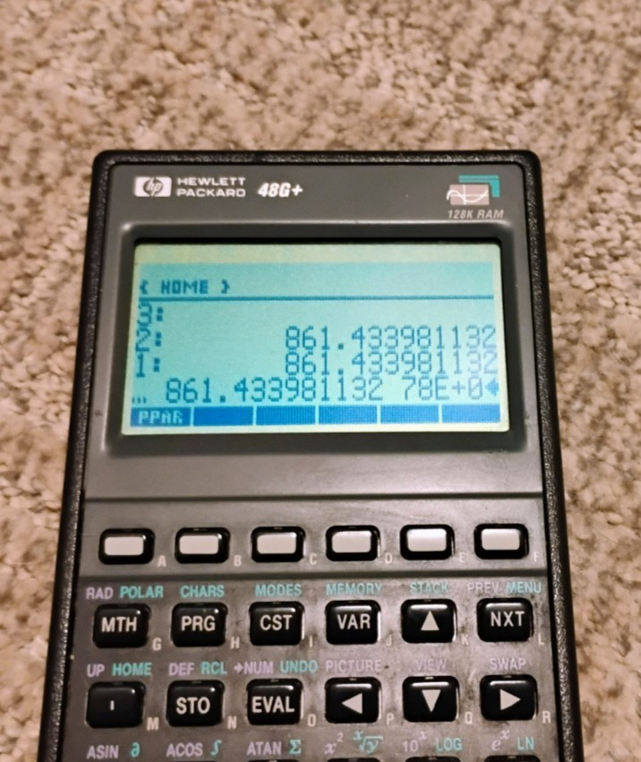 Hewlett Packard HP 48G+ Graphing Calculator 128K RAM TESTED WORKING case
